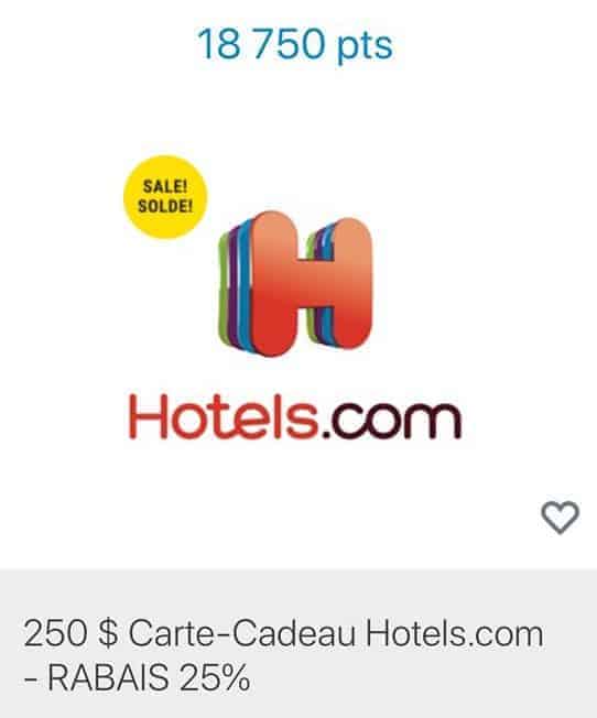 Obtenez jusqu’à 100&nbsp;000 points Avion avec la Carte Avion Visa Infinite Privilège RBC - carte cadeau rbc hotels e1538574326939