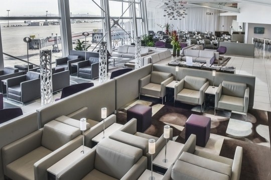 Review: National Bank Lounge at YUL, Montreal-Trudeau International Airport - national bank lounge aerial view 1080x719 168k