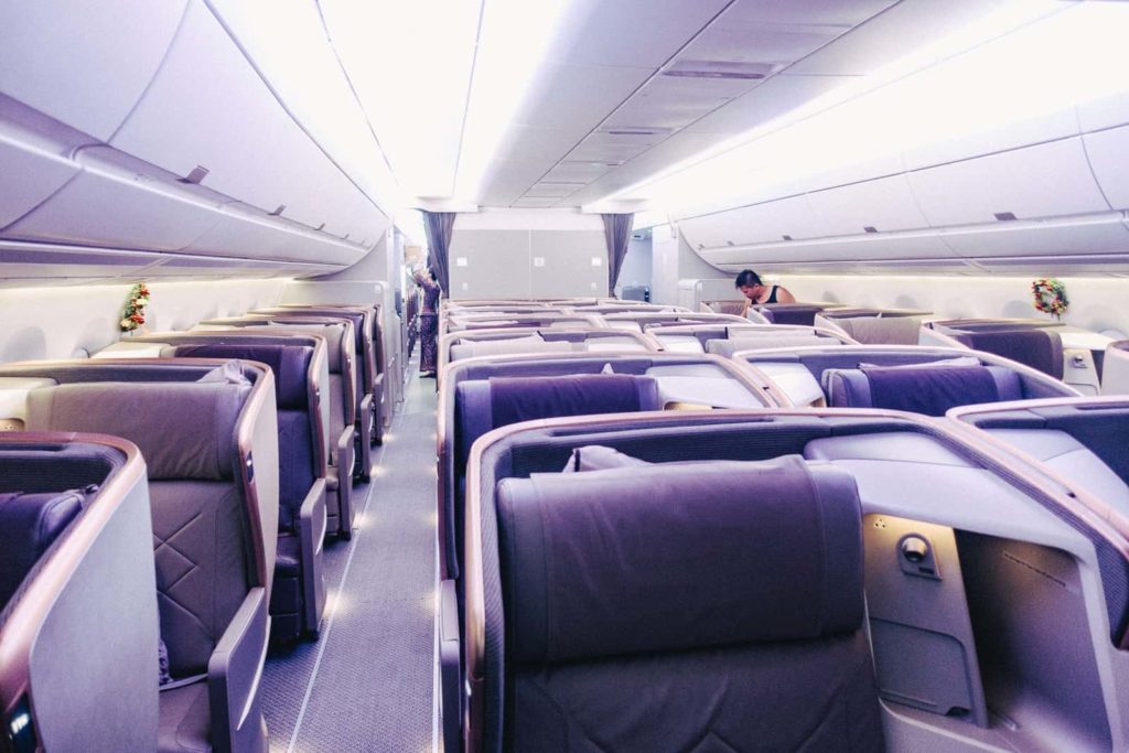 Avis : Singapore Airlines A350 | Classe Affaires | JNB-SIN - Singapore Airlines A350 Business Class Cabine