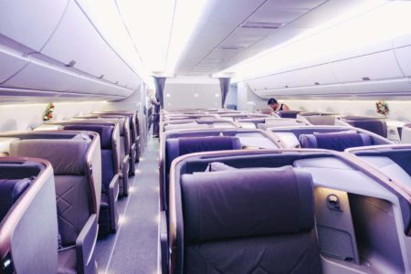 Review: Singapore Airlines A350 | Business Class | JNB-SIN - Singapore Airlines A350 Business Class Cabine