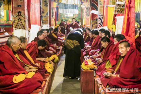 Our Tibet Travel Guide - 19-prière en cours