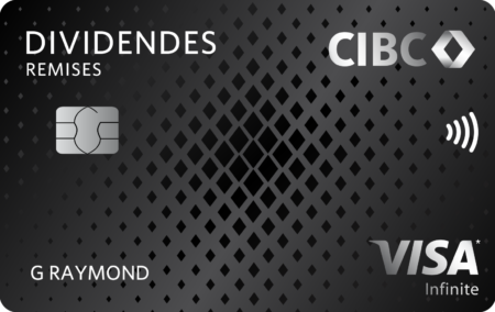 Comparatif : Carte Dividendes CIBC Visa Infinite vs Carte Visa Infinite + Momentum Scotia - CIBC Dividend Visa infinite front fr