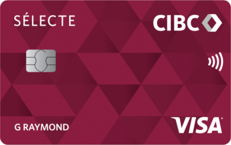 Comparatif : Carte de crédit Mastercard La Vraie Ligne MBNA vs Carte Sélecte CIBC Visa - CIBC Selecte Visa front fr