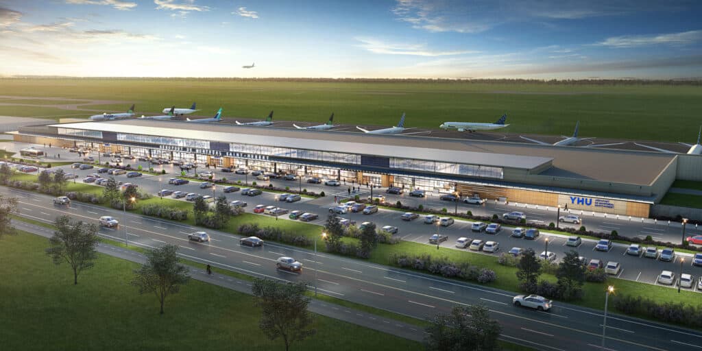 L&rsquo;a&eacute;roport de Saint-Hubert (YHU) devient le MET &ndash; A&eacute;roport m&eacute;tropolitain de Montr&eacute;al - Porter x yhu terminal rendering