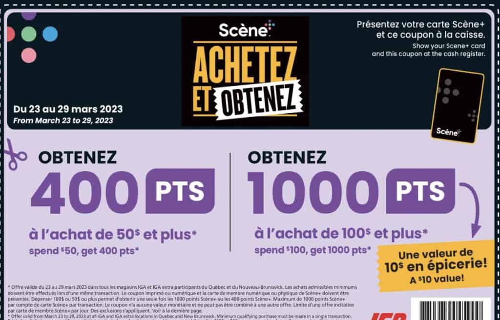 Scene+ replaces AIR MILES at IGA, Sobeys, Safeway and more! - Promo