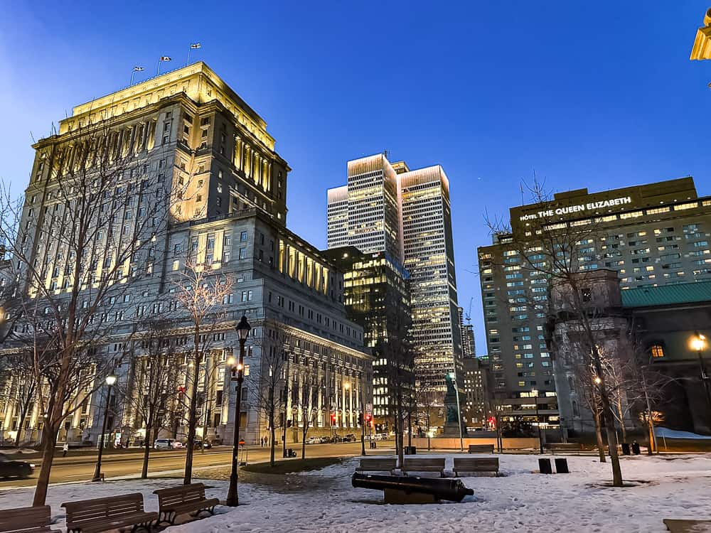 Fairmont the Queen Elizabeth Montreal: Review and Guide - Night view downtown