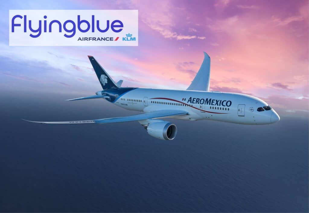 Voler avec Aeroméxico en utilisant les Miles Flying Blue - Aeromexico with FB logo design