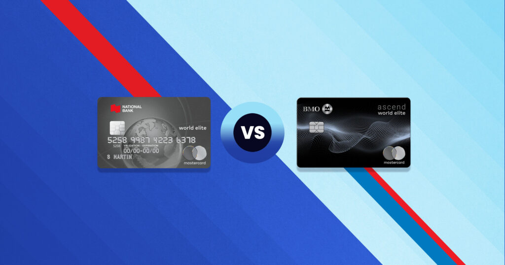 Head-to-Head: BMO Ascend World Elite Mastercard vs. National Bank World Elite Mastercard - Card Comparison BMO Ascend World Elite Mastercard vs NBC World Elite Mastercard