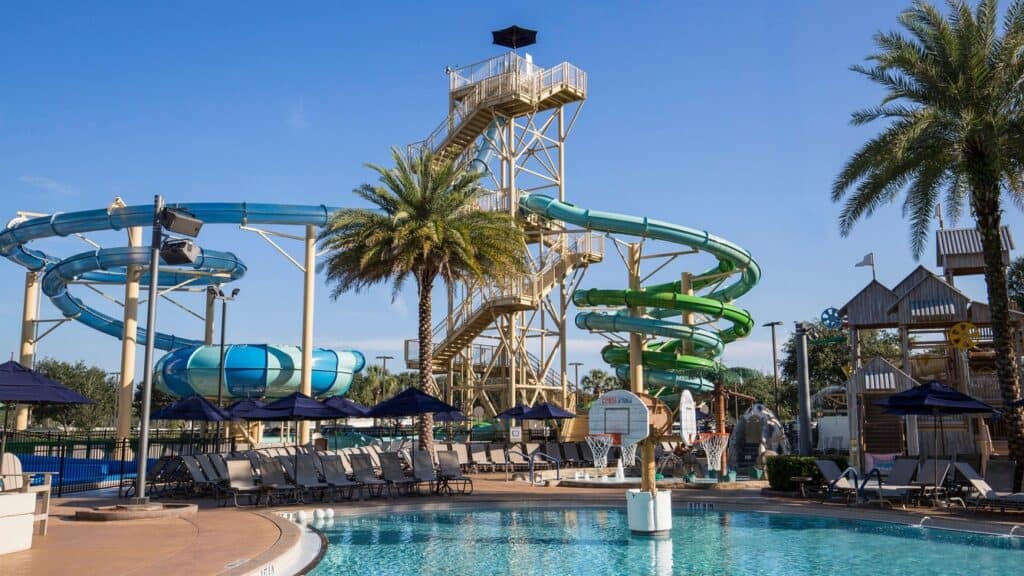 hotel with water slide Gaylord Palms Resort