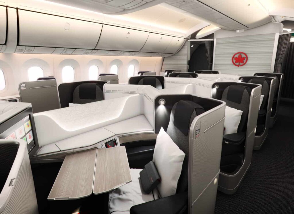 Planifier un voyage de A à Z avec les points Aéroplan - B787 Business air canada