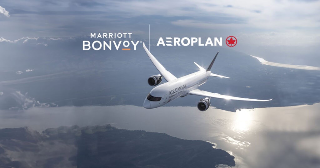 Partenariat Marriott Bonvoy et Aéroplan : obtenez une équivalence de statut en liant vos comptes - Aeroplan Marriott Bonvoy Air Canada 2400x1260