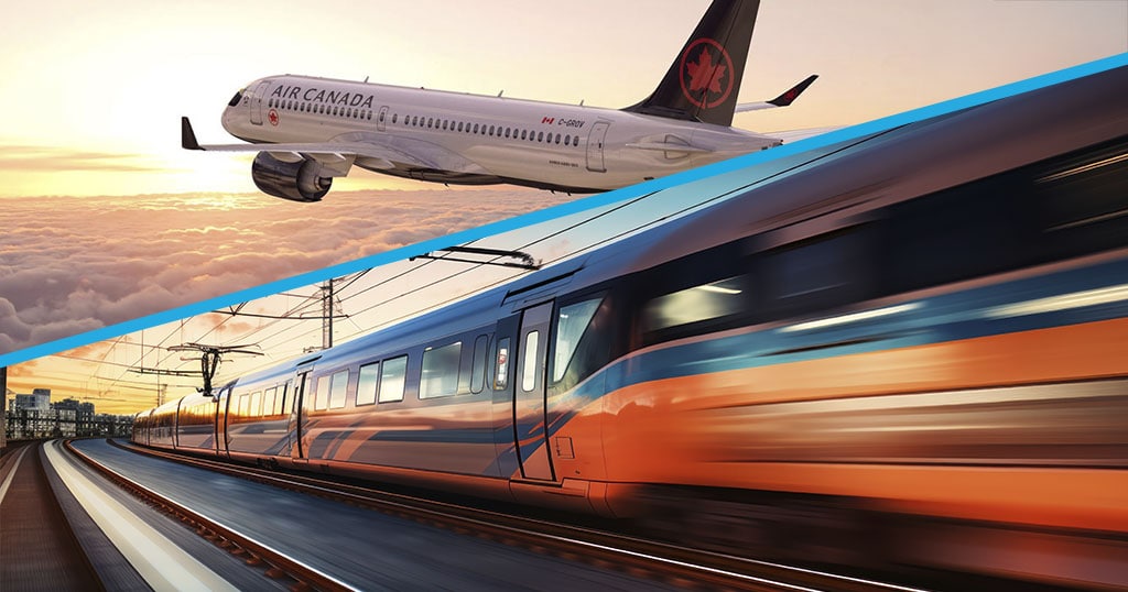 Air Canada: Air-To-Rail Connections to Discover in Europe and South Korea - Air-Canada-avion-train-1024x538
