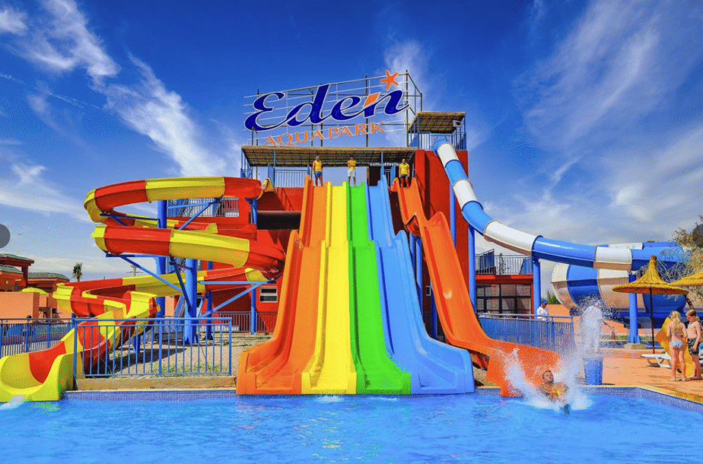 hotel with water slide Marriott Andalou waterpark slides pool