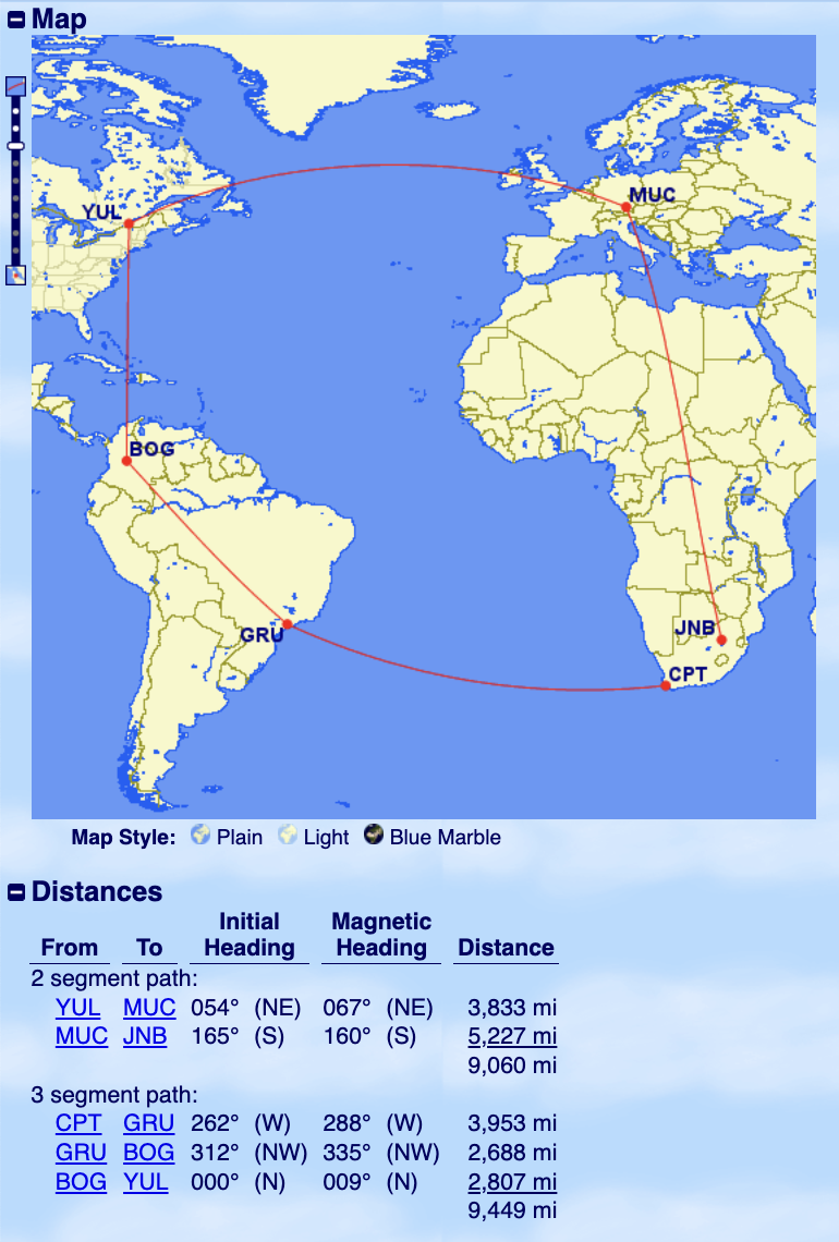 Business Class Sweetspots with Aeroplan from Canada - mtm aeroplan 2