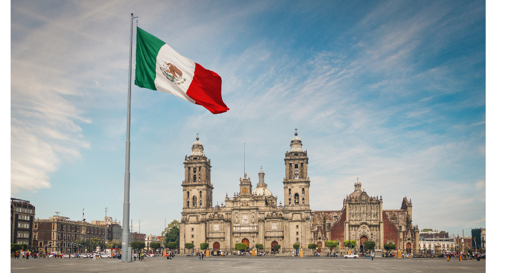 Where to Stay in Mexico City - Mexico City flag and plaza
