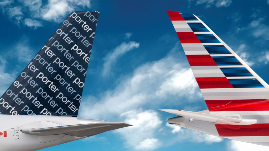 Porter Airlines et American Airlines : nouveau partenariat de partage de codes - porter american airlines
