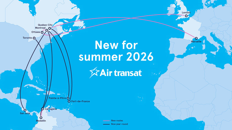 Air Transat: New Non-Stop Quebec-Marseille and Ottawa-London Flights for Summer 2026 - Transat A T Inc Air Transat annonce trois nouvelles liaisons i