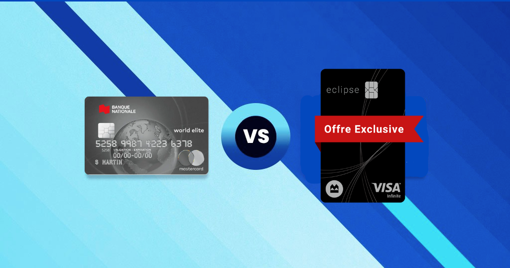 Comparatif : Carte BMO eclipse Visa Infinite vs Mastercard World Elite de la Banque Nationale - comparatif bmo bnc