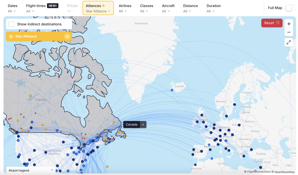 Aline - vols directs canada europe star alliance