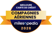 Palmarès Milesopedia 2026 : meilleurs programmes, cartes de crédit et comptes bancaires au Canada - Palmares2026 Meilleure carte de crédit de compagnie aérienne
