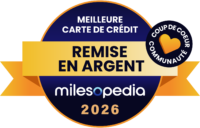 Palmarès Milesopedia 2026 : meilleurs programmes, cartes de crédit et comptes bancaires au Canada - Palmares2026 Meilleure carte de crédit remise en argent Communauté