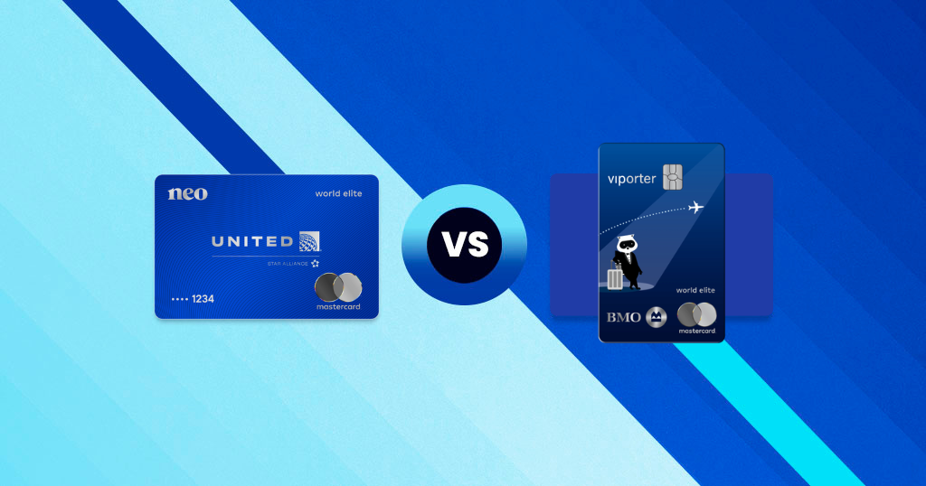 Comparatif : la Carte Mastercard United MileagePlus Neo World Elite contre la Carte Mastercard BMO VIPorter World Elite - United Neo contre BMO VIPorter